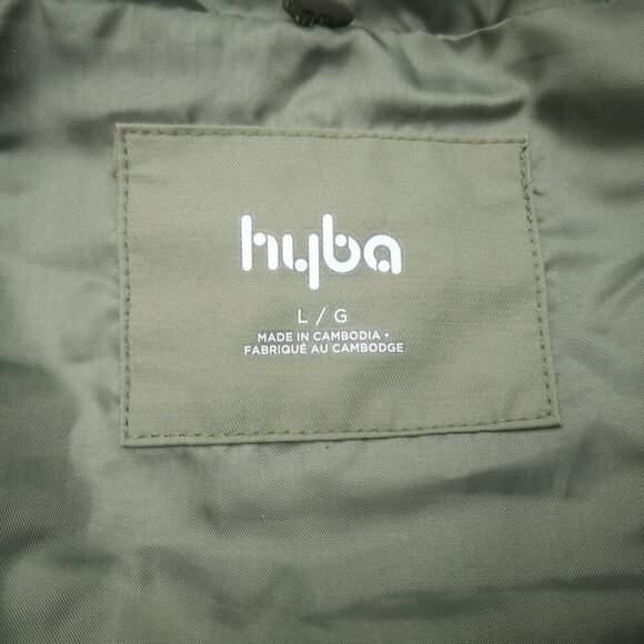 NWT Hyba Ladies Size Large Army Green Lined (Shell Only) Hooded Coat - Picture 3 of 15